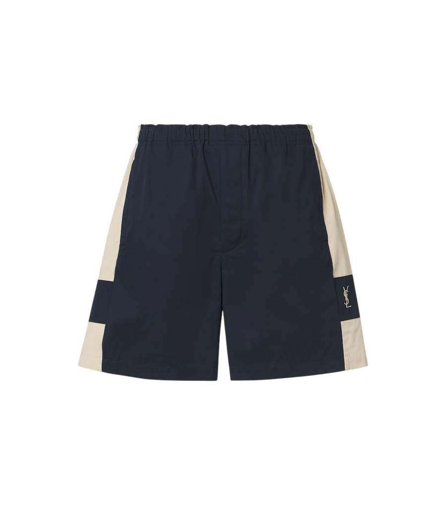 Saint Laurent Cassandre cotton canvas shorts