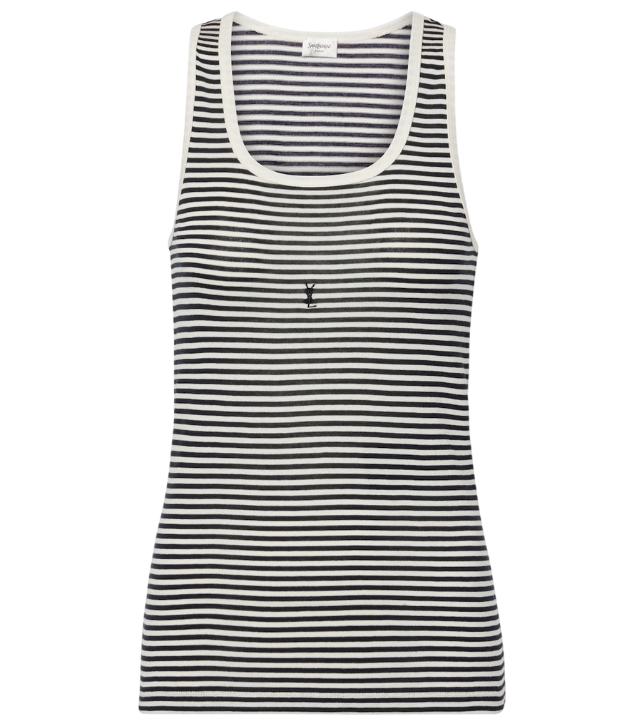 Débardeur Saint Laurent Cassandre en jersey de coton