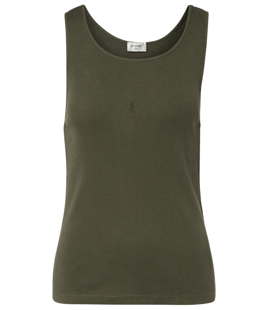 Débardeur Saint Laurent Cassandre en jersey de coton