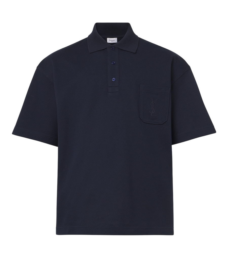 Saint Laurent Cassandre cotton polo shirt