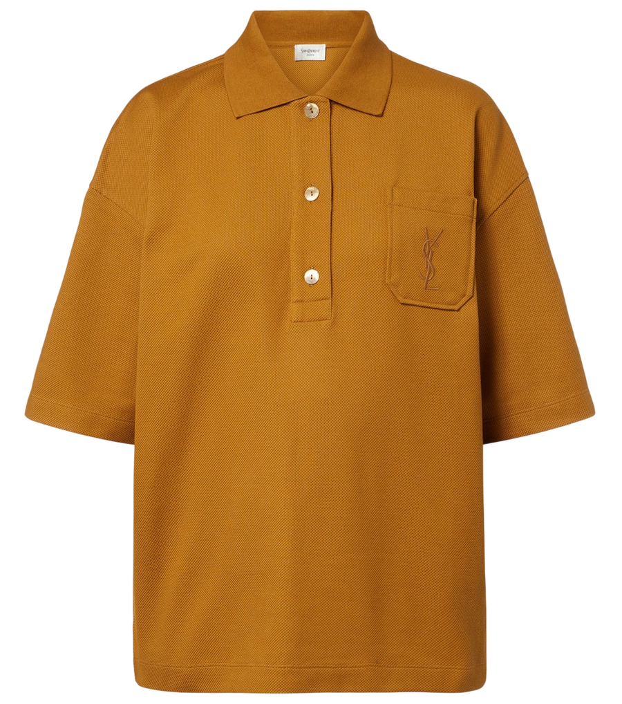 Polo Saint Laurent Cassandre de algodón