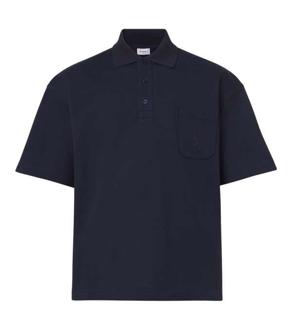 Saint Laurent Cassandre cotton polo shirt