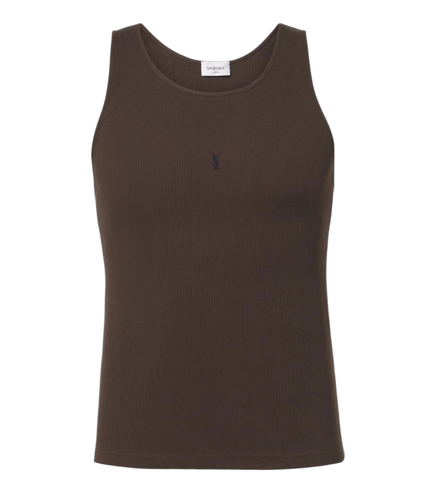 Saint Laurent Cassandre Cotton Tank Top