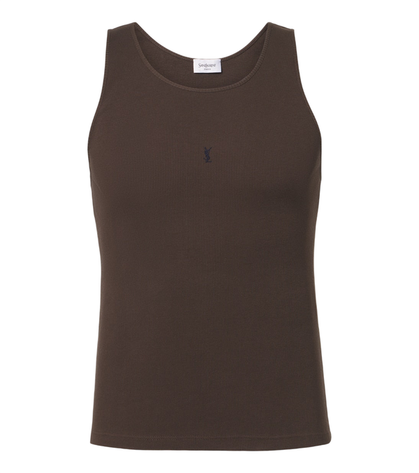 Saint Laurent Cassandre cotton tank top