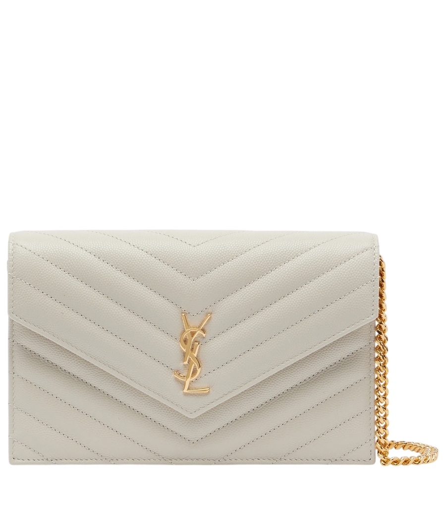 Saint Laurent Cassandre Envelope leather wallet on chain