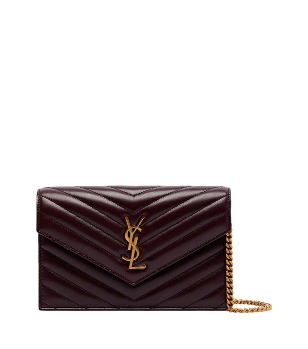 Saint Laurent Cassandre Envelope leather wallet on chain