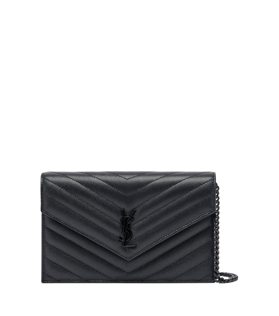Saint Laurent Cassandre Envelope leather wallet on chain