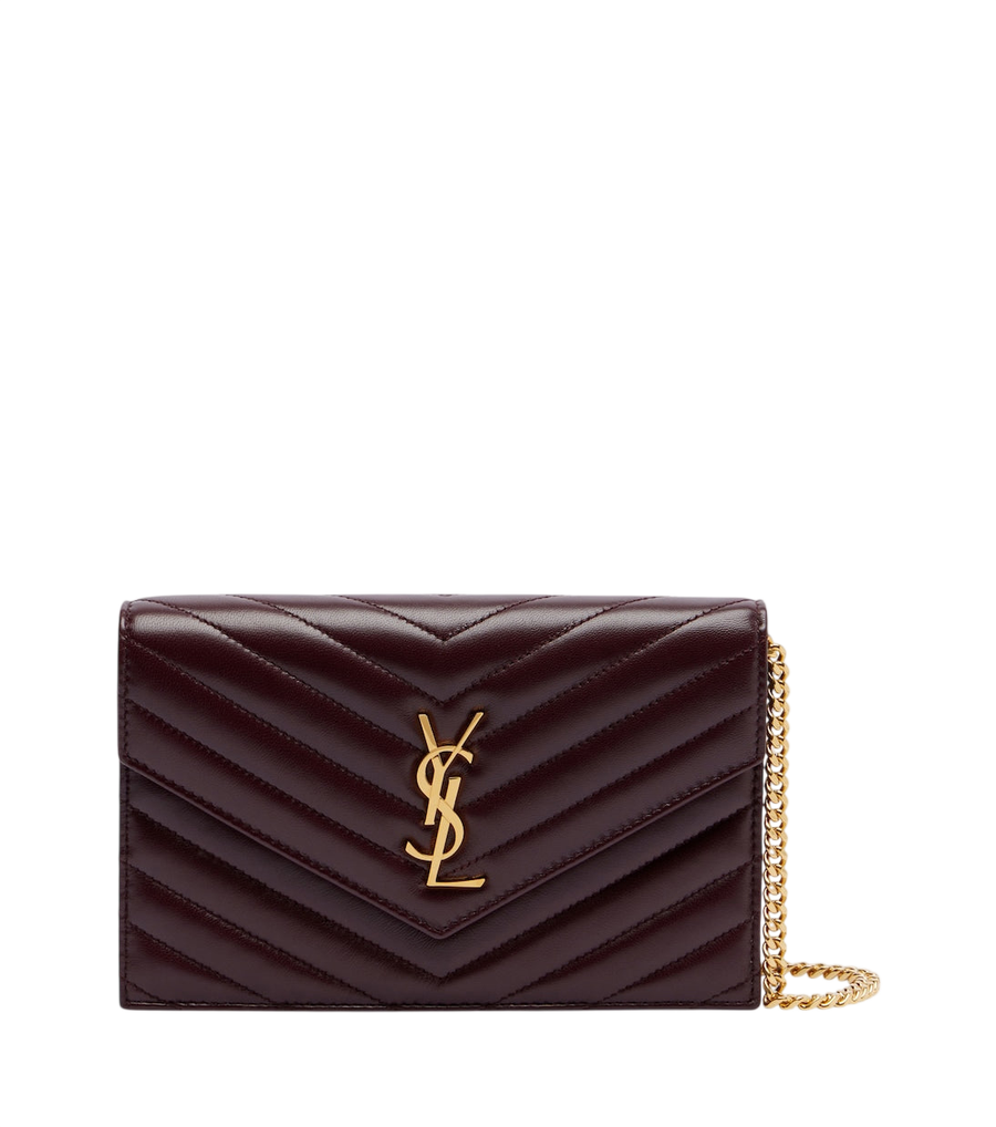 Saint Laurent Cassandre Envelope leather wallet on chain