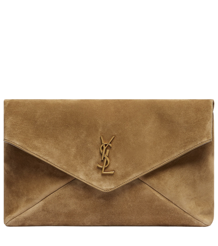 Pochette grande en daim Cassandre Saint Laurent