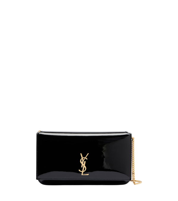 Saint Laurent Cassandre patent leather phone pouch