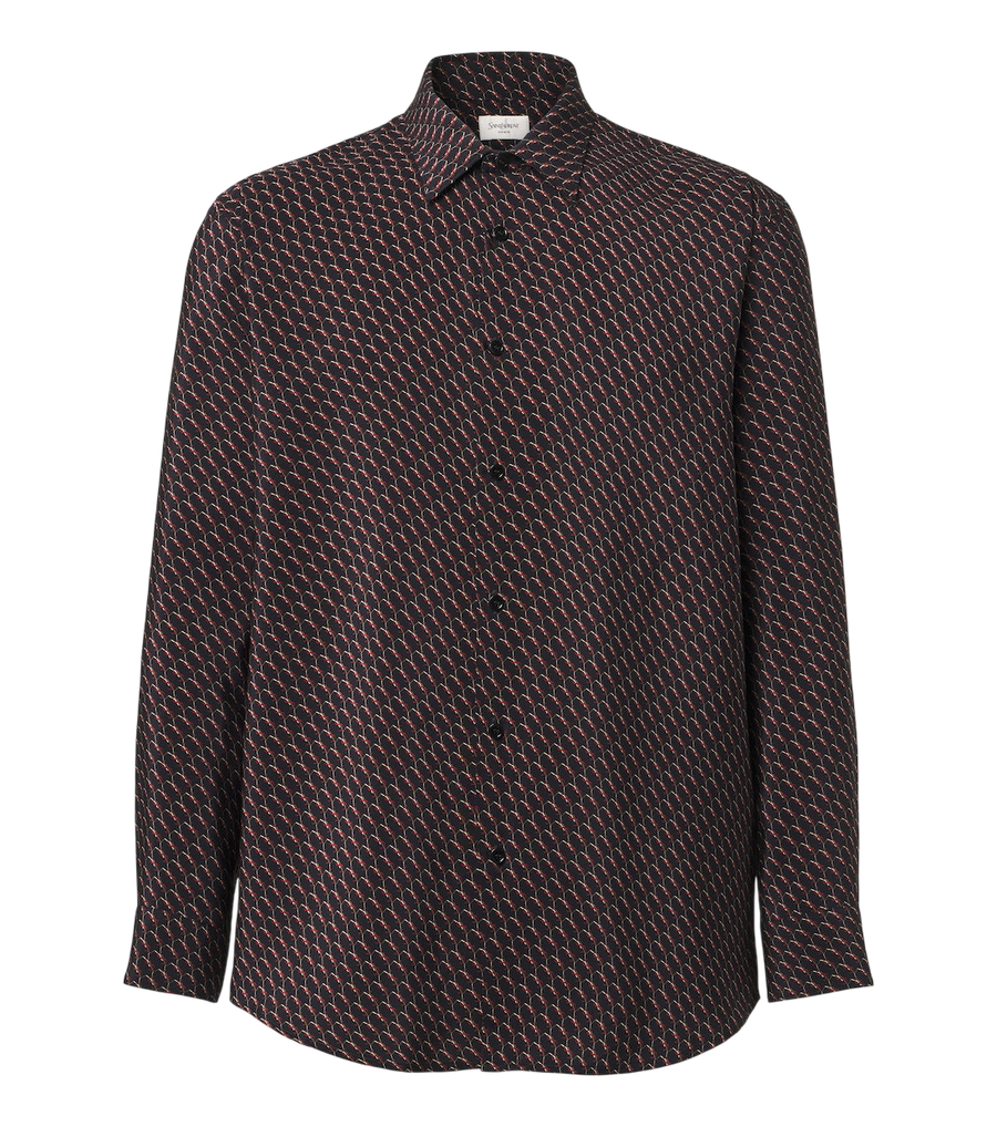 Saint Laurent Cassandre printed silk shirt