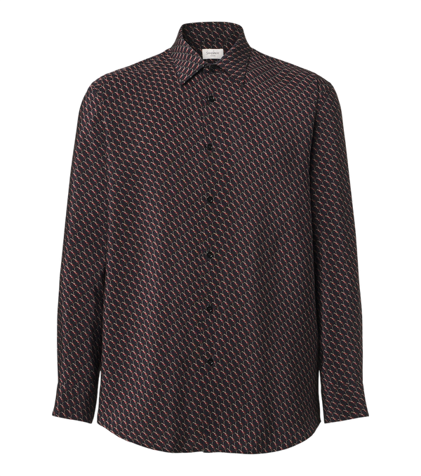 Saint Laurent Cassandre printed silk shirt