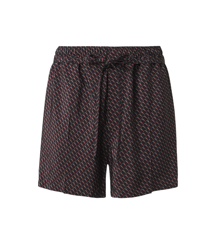 Saint Laurent Cassandre printed silk shorts