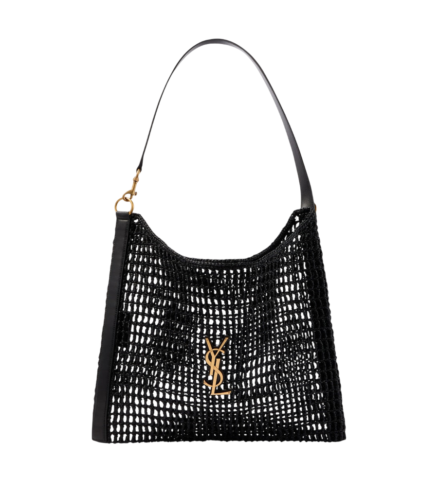 Saint Laurent Cassandre raffia shoulder bag