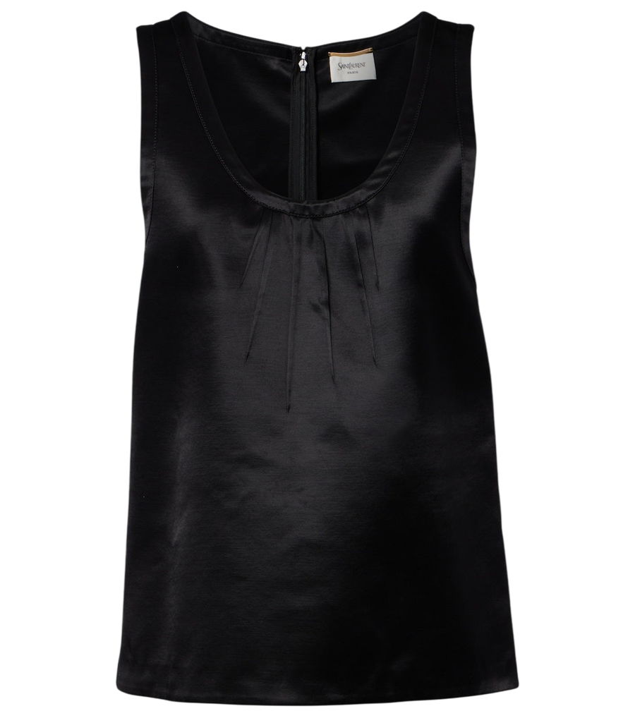 Top de satén Cassandre de Saint Laurent