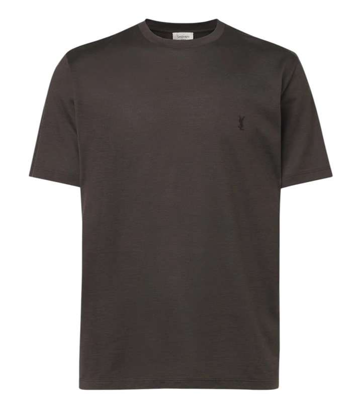 Saint Laurent Cassandre Silk and Cotton T-Shirt [white-bg-processed] 1787526026027
