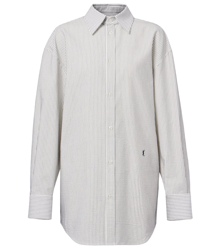 Chemise Saint Laurent Cassandre en coton rayé