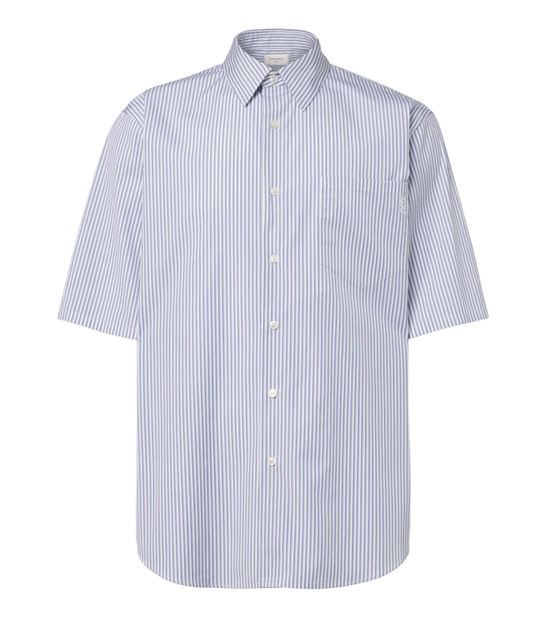 Saint Laurent Cassandre striped cotton shirt