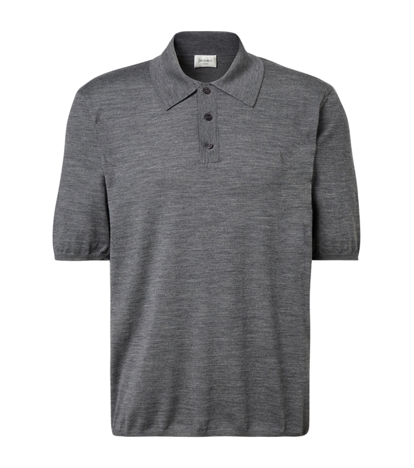 Saint Laurent Cassandre wool polo shirt