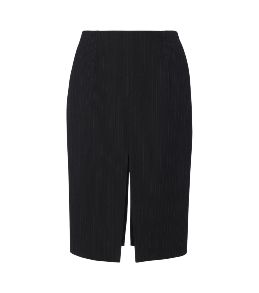 Saint Laurent Saia lápis de lã com risca de giz