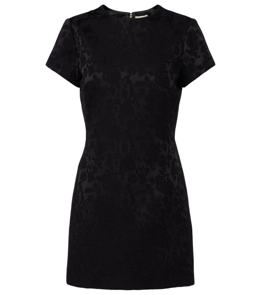Saint Laurent Devoré floral cotton-blend minidress
