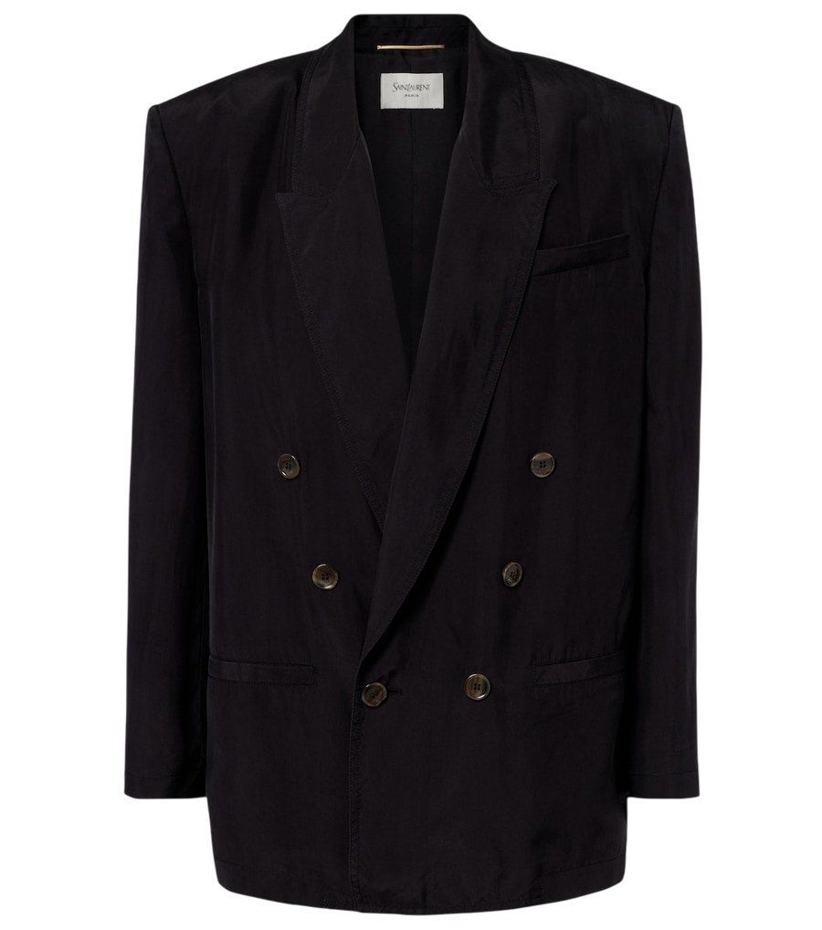 Saint Laurent Double-breasted silk blazer