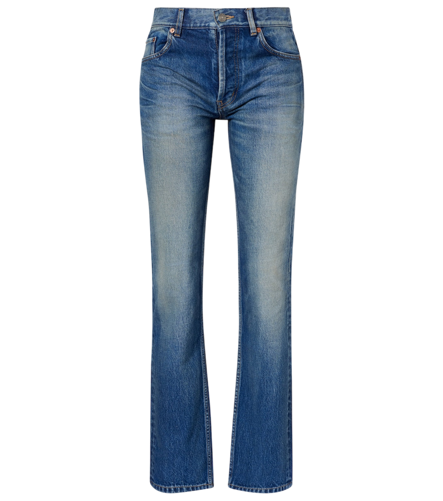 Saint Laurent Jeans dritti scoloriti