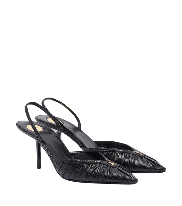 Zapatos destalonados Saint Laurent Folie Cassandre de piel