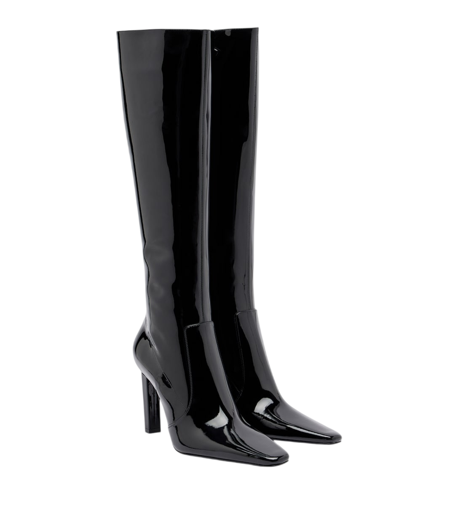 Saint Laurent Francoise patent leather knee-high boots