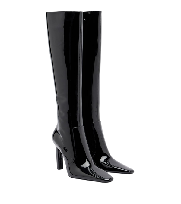 Saint Laurent Francoise patent leather knee-high boots