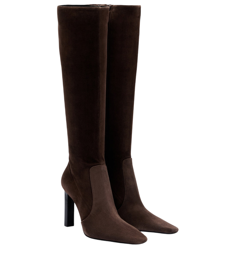 Saint Laurent Francoise suede knee-high boots
