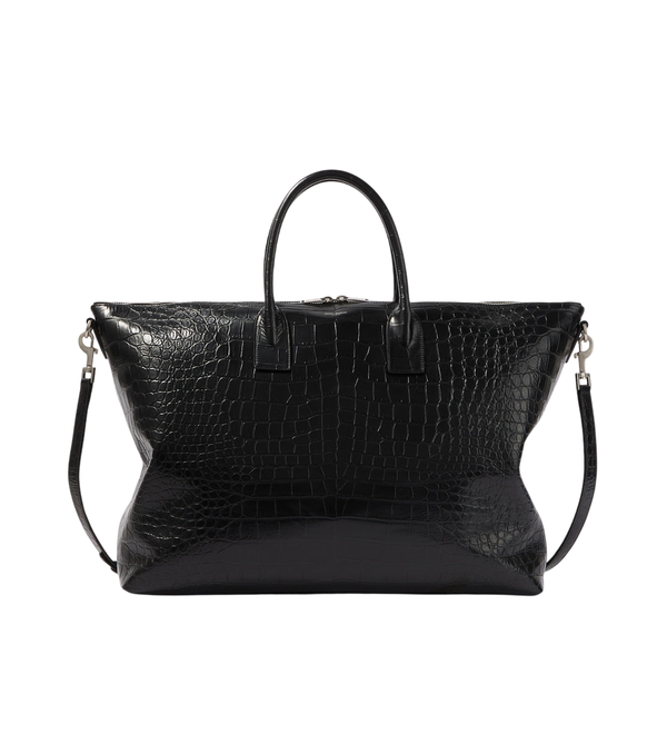 Grand cabas Saint Laurent en cuir effet croco