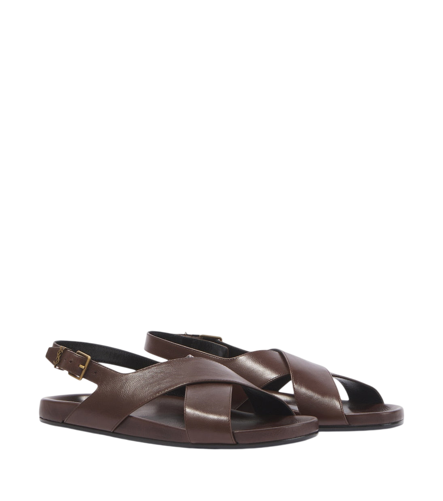 Saint Laurent Helios Cassandre leather sandals
