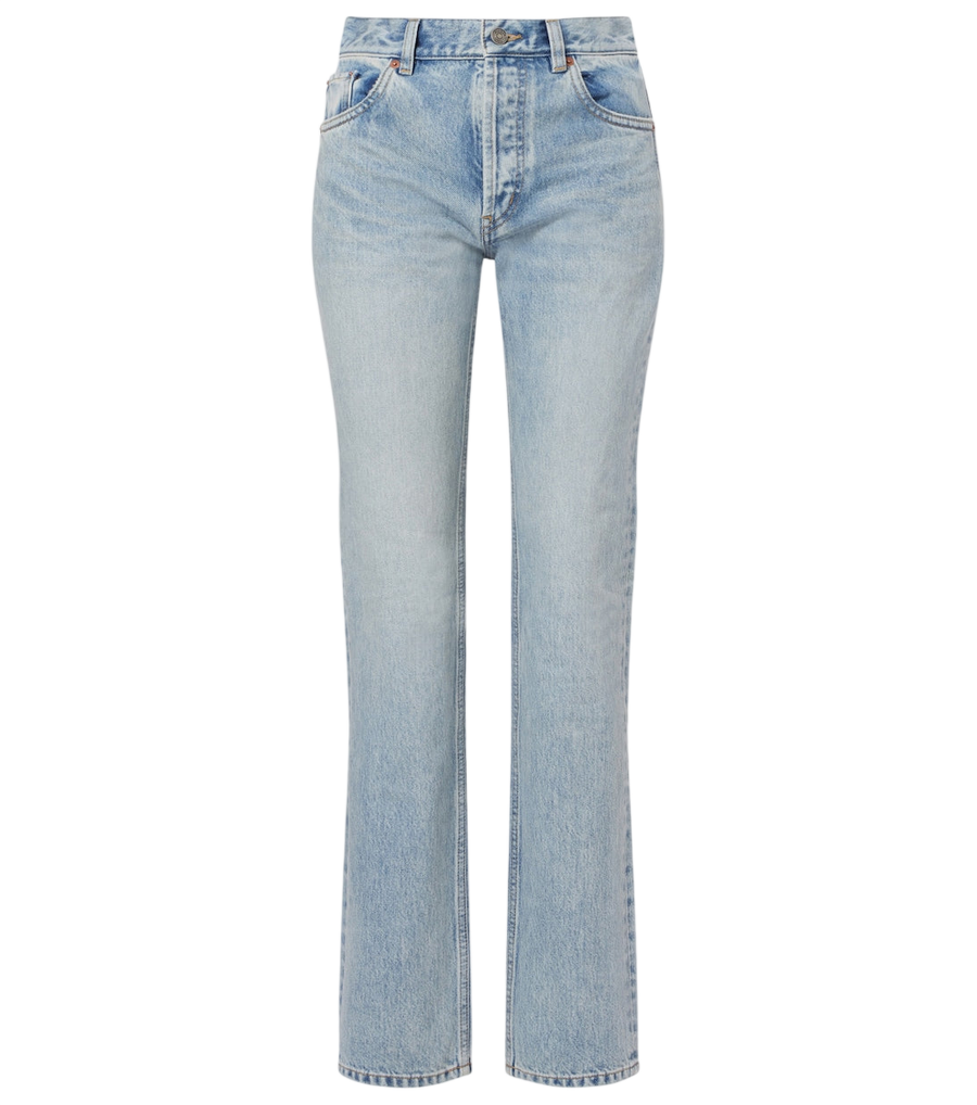 Saint Laurent Jeans dritti a vita alta