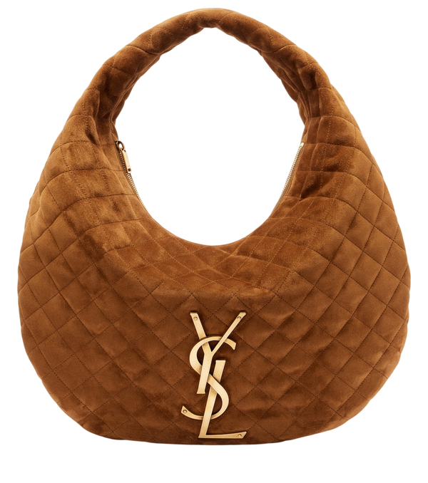 Saint Laurent Icare Medium quilted suede shoulder bag