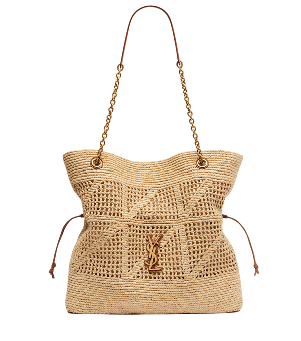 Saint Laurent Jamie Cassandre raffia tote bag