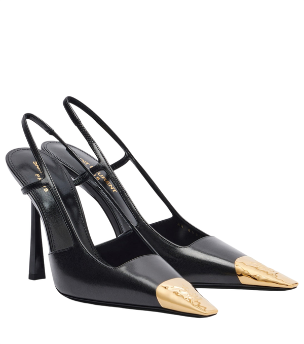 Zapatos de salón destalonados Saint Laurent Jeanne 110 en piel