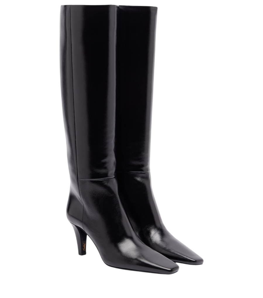 Saint Laurent Jill 75 leather knee-high boots