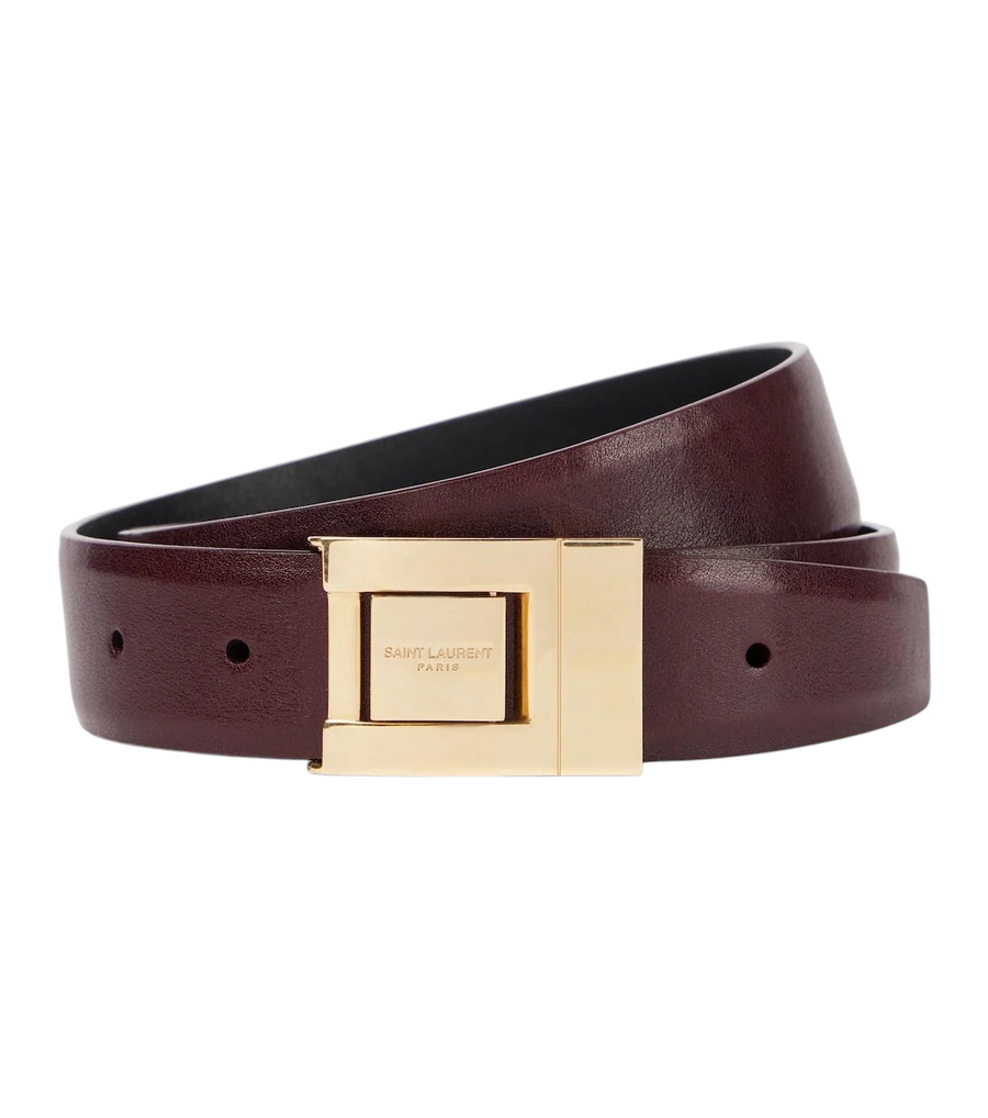 Saint Laurent La 76 Leather Belt