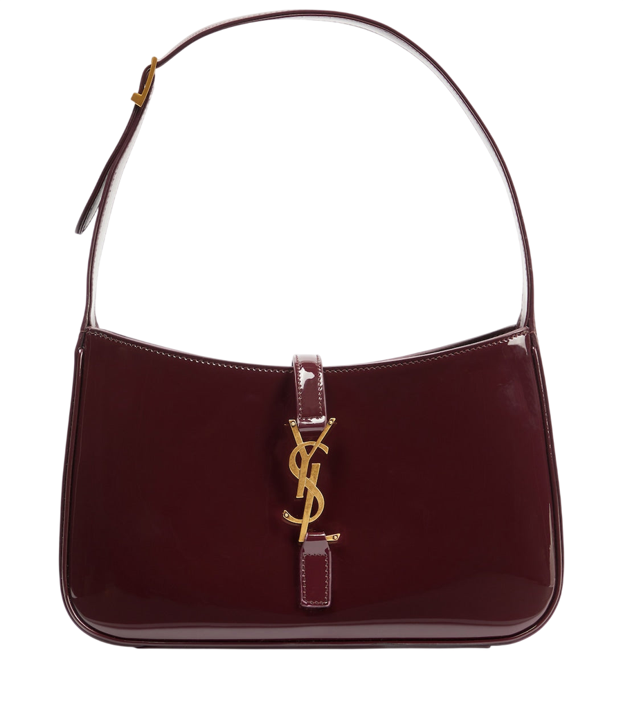 Saint Laurent Le 5 à 7 patent leather shoulder bag