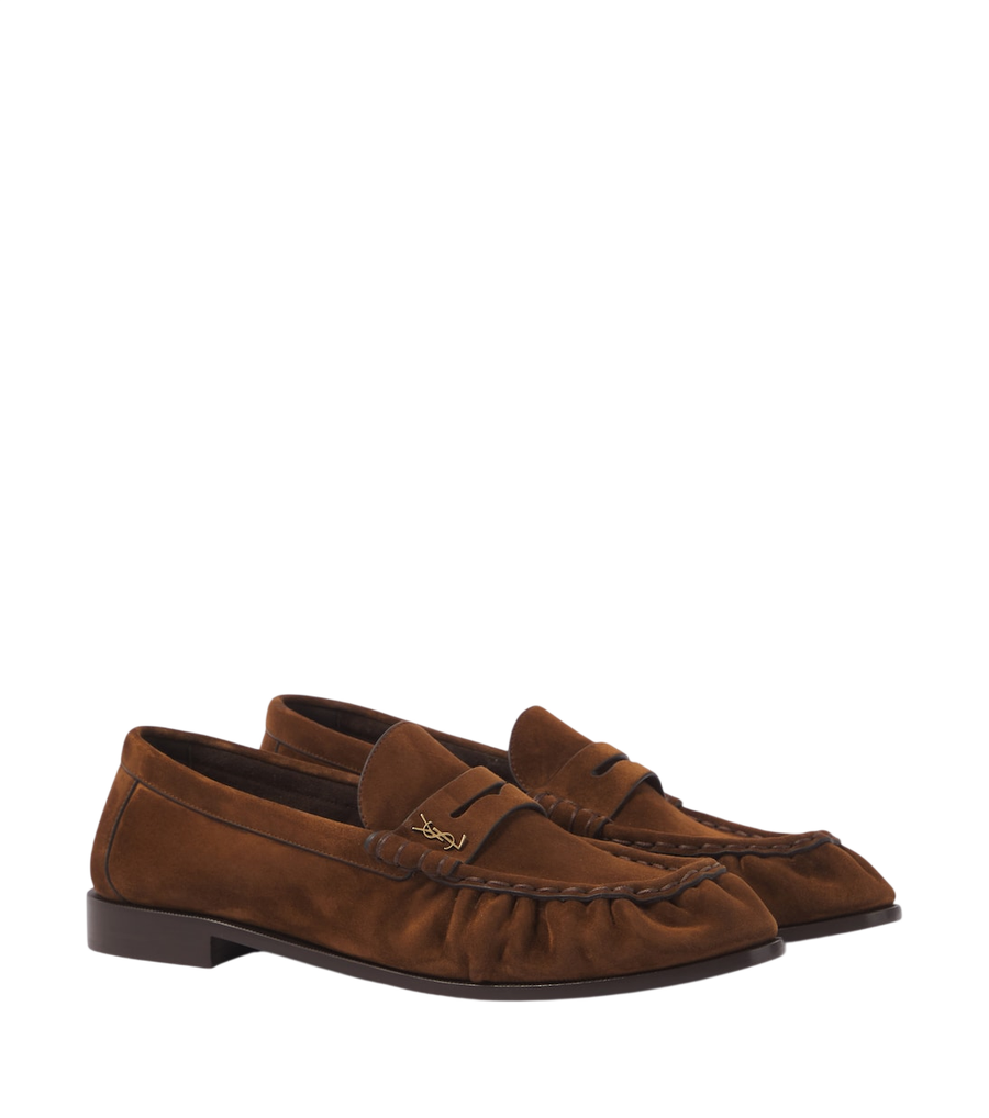 Saint Laurent Le Loafer Cassandre suede penny loafers