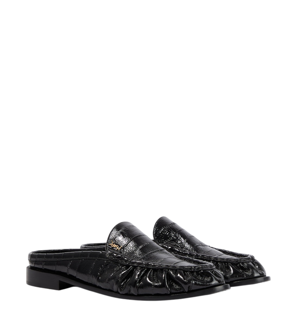 Saint Laurent Le Loafer eel leather mules