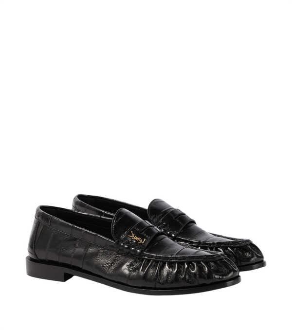 Saint Laurent Le Loafer eel leather penny loafers