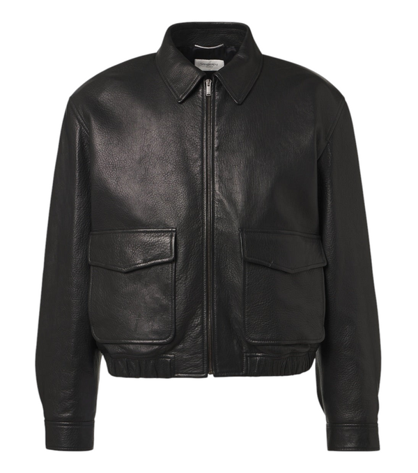 Saint Laurent Leather blouson jacket