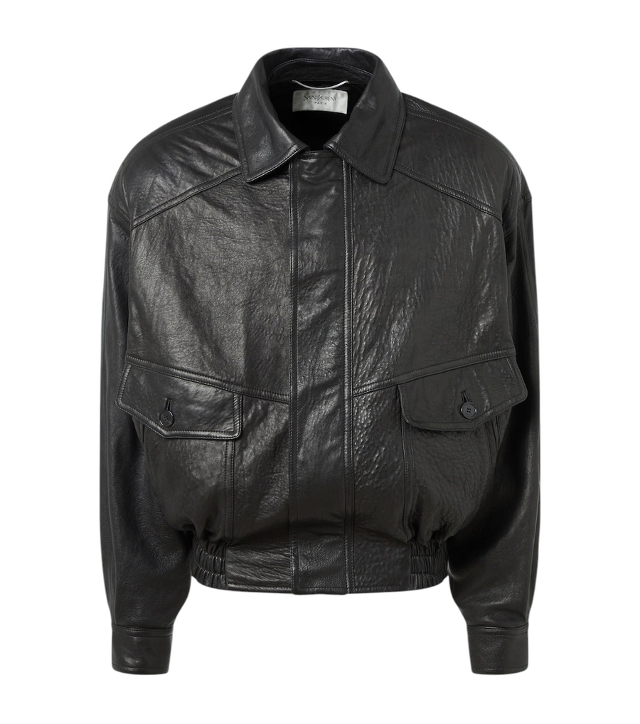 Saint Laurent Leather bomber jacket