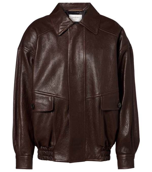 Saint Laurent Leather bomber jacket