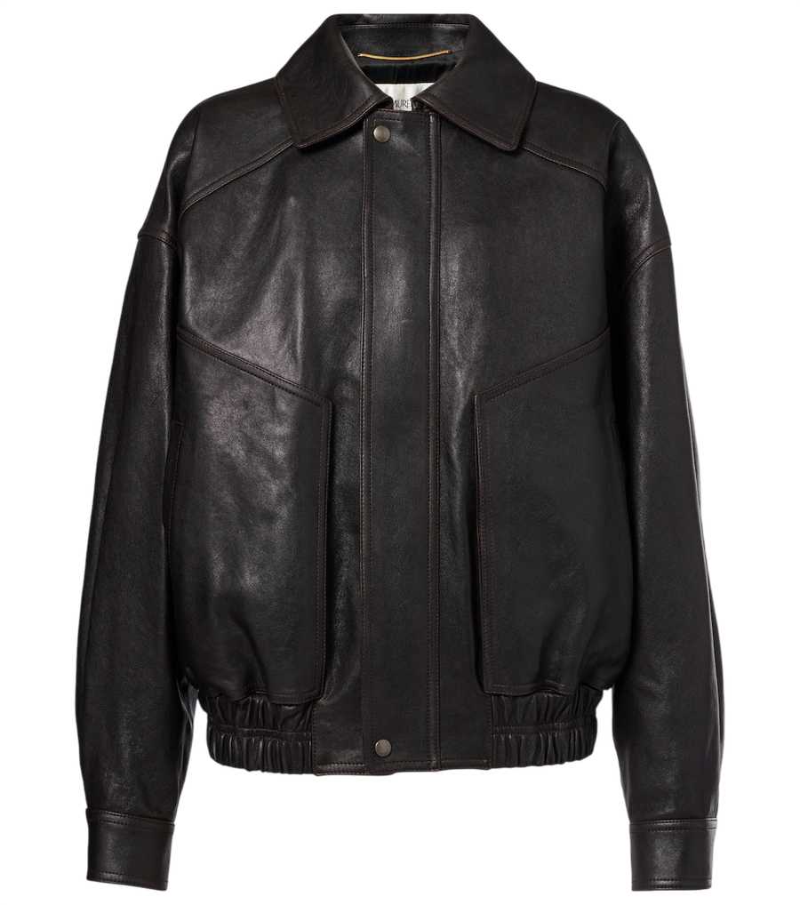 Saint Laurent Leather bomber jacket