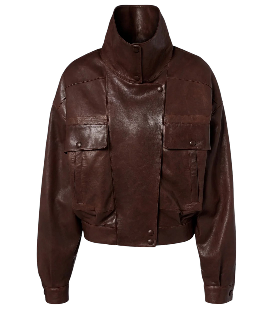 Saint Laurent Leather Bomber Jacket