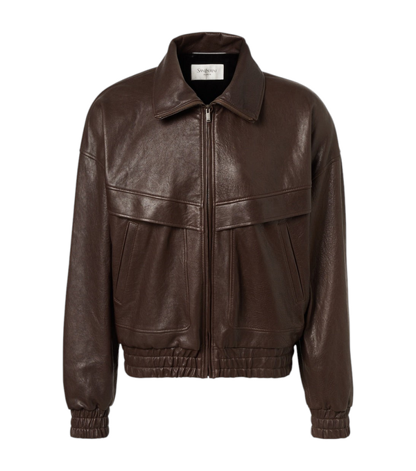 Saint Laurent Leather bomber jacket