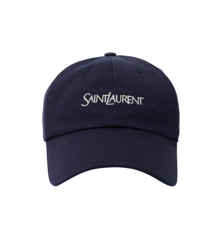 Saint Laurent Logo cotton gabardine baseball cap